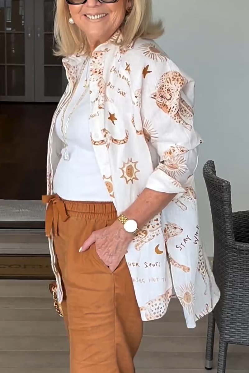 SofiaBruni Dames Casual Bedrukt Overhemd