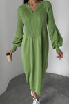IsabellaVenti Lange Mouw Maxi Jurk