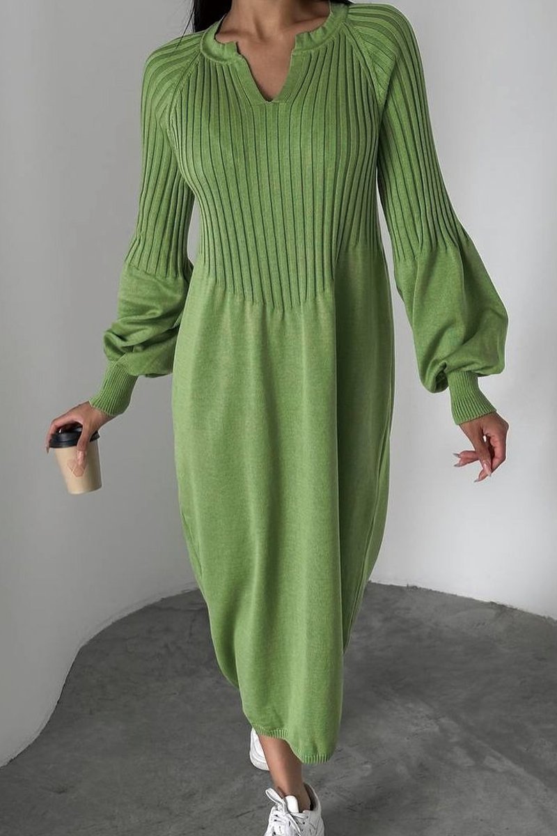IsabellaVenti Lange Mouw Maxi Jurk