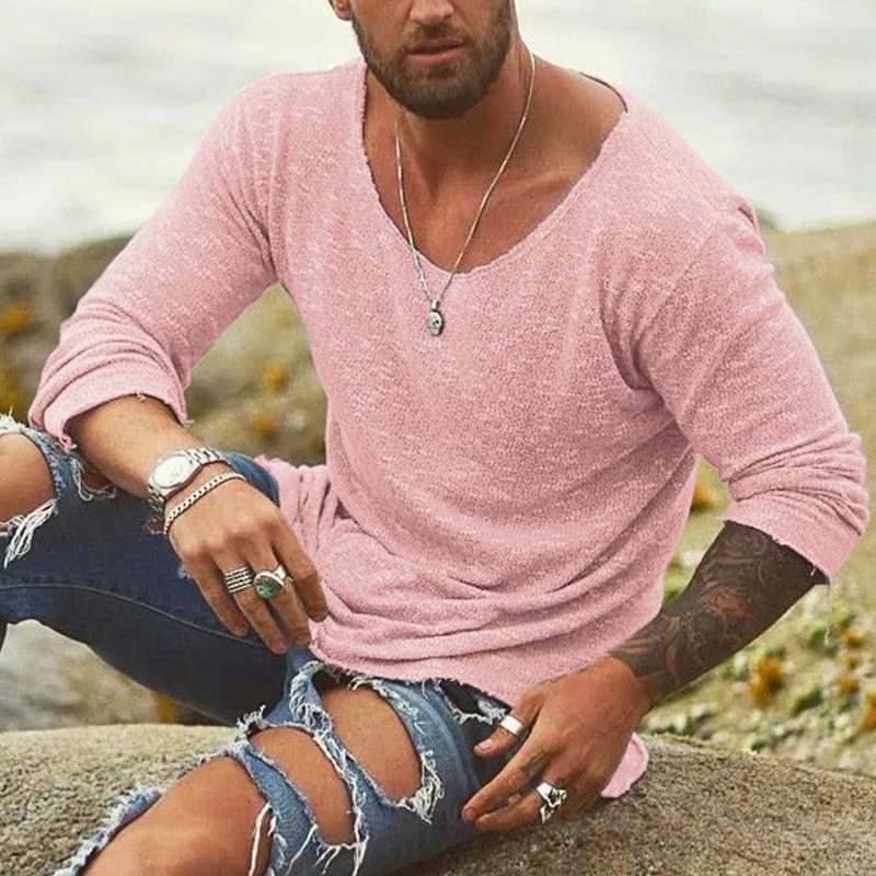 Lorenzo – Ademend Heren Longsleeve T-Shirt met Casual Pasvorm