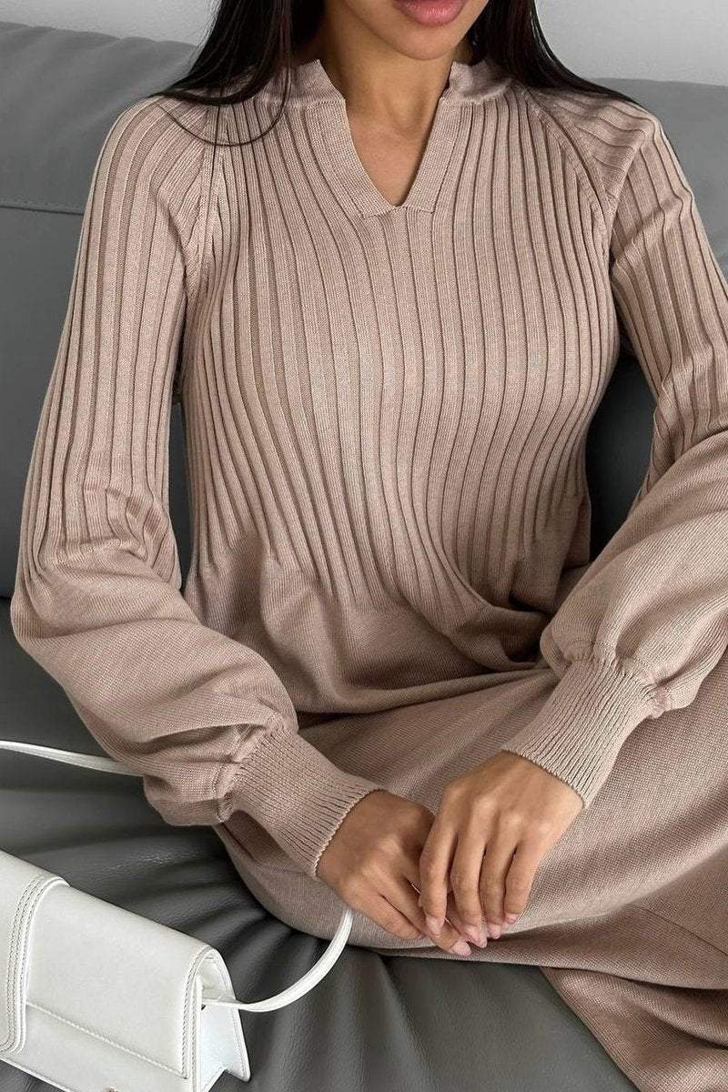 IsabellaVenti Lange Mouw Maxi Jurk