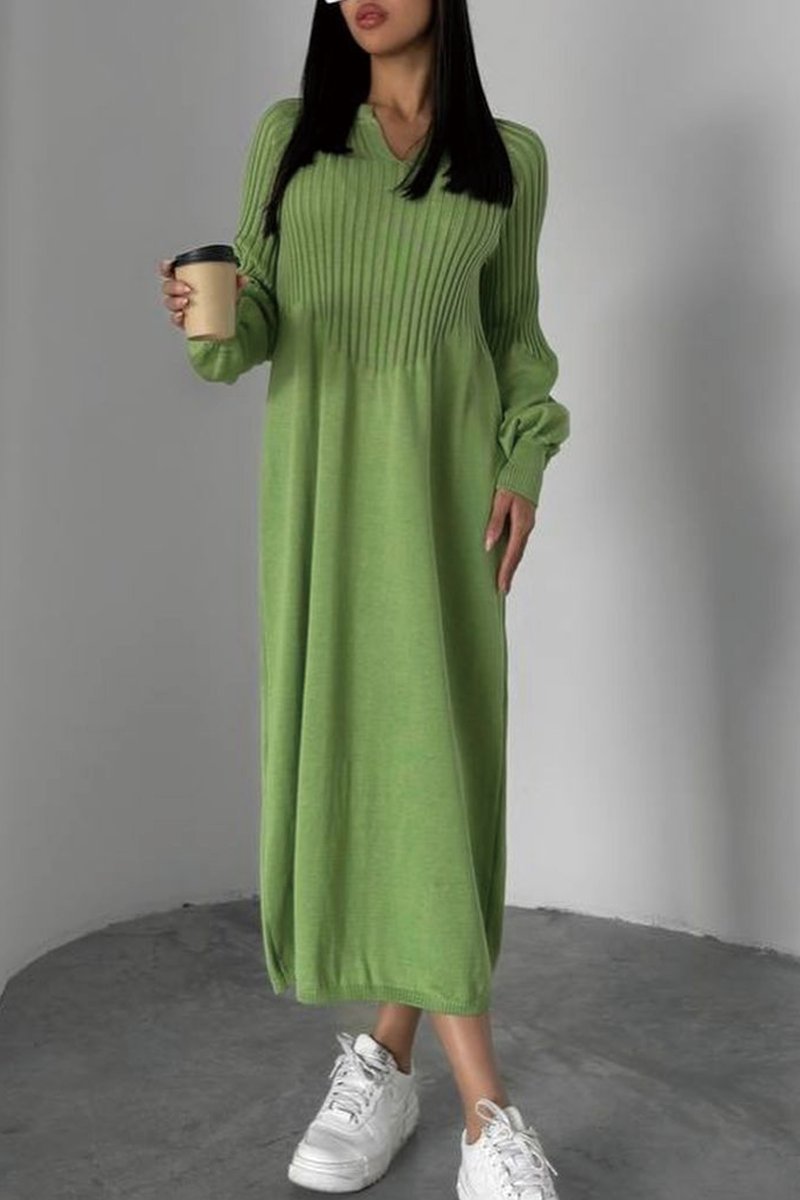 IsabellaVenti Lange Mouw Maxi Jurk