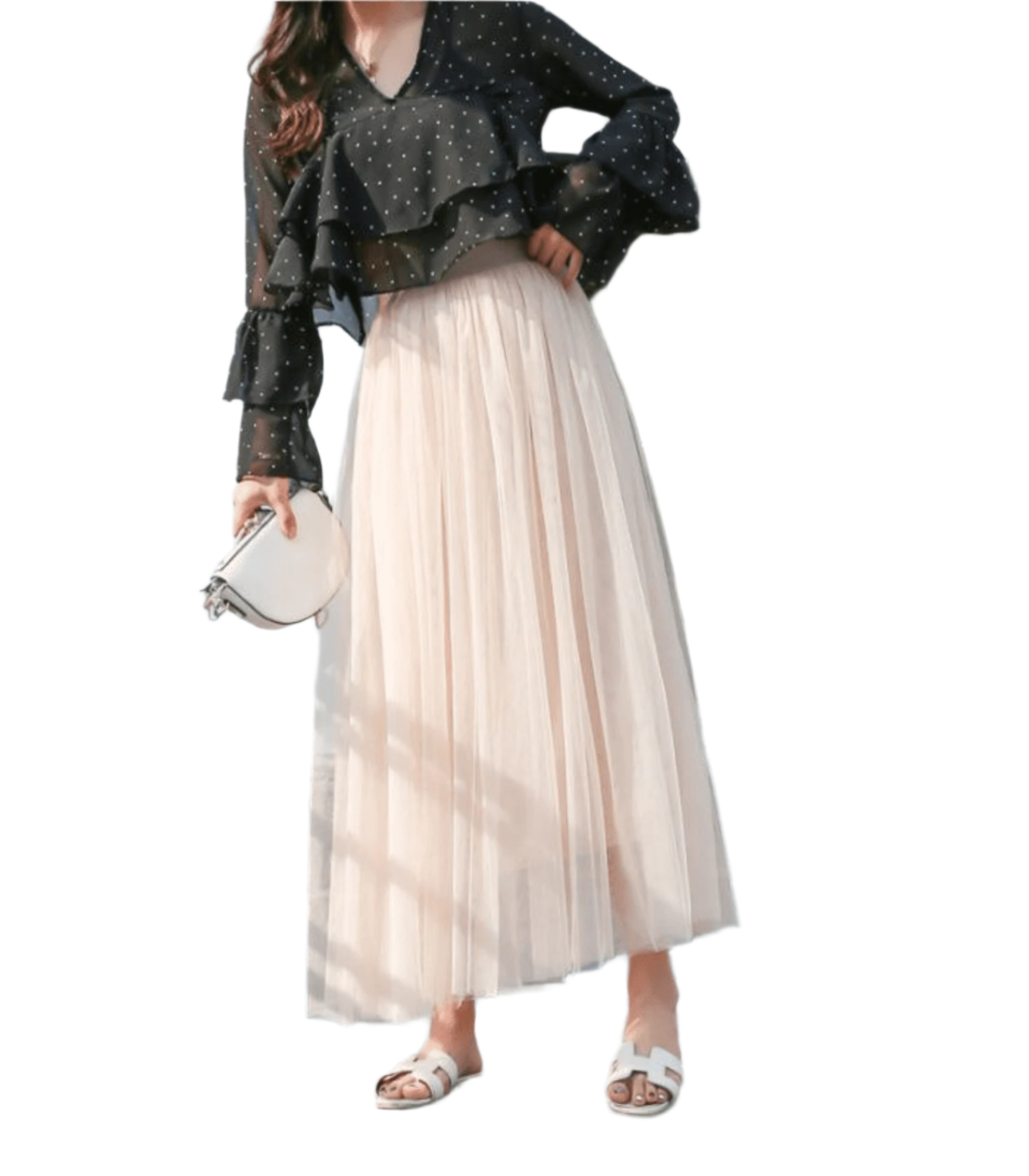 Isabella – Hoge Taille Elegante Dames Midi Rok