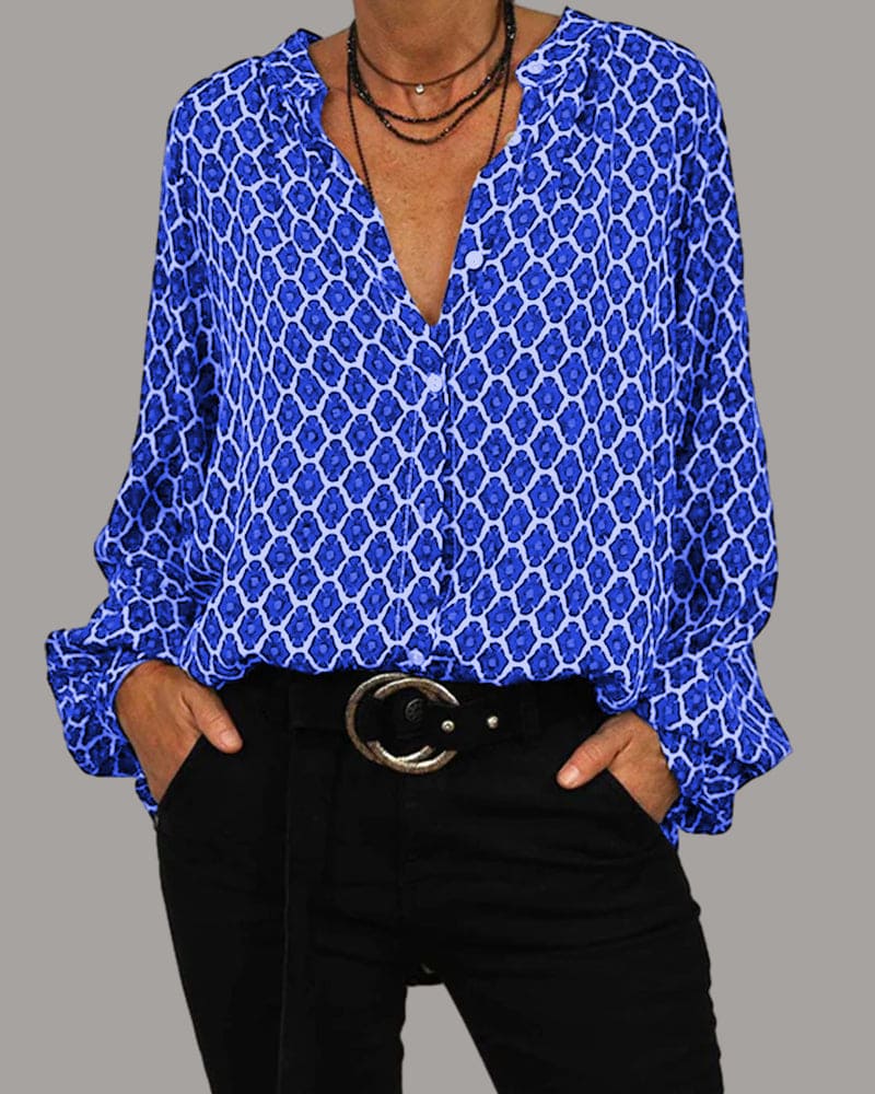 Isabella – Klassieke Dames V-hals Blouse