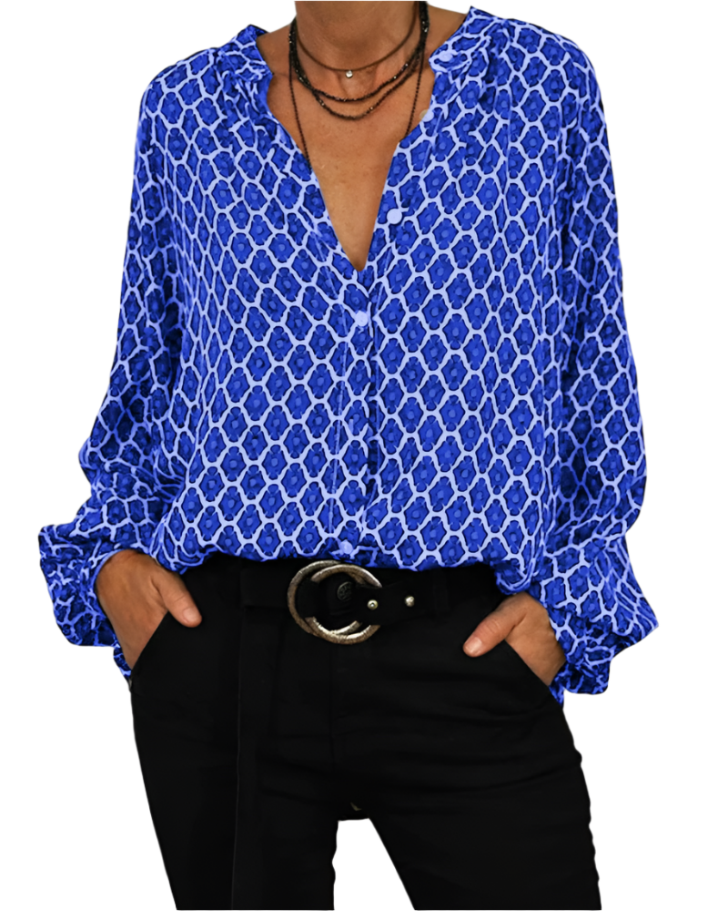 Isabella – Klassieke Dames V-hals Blouse