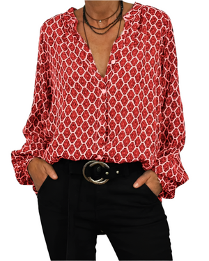 Isabella – Klassieke Dames V-hals Blouse