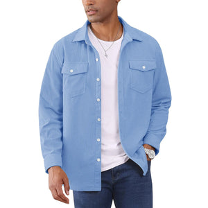 Leonardo – Heren Corduroy Overshirt met Lange Mouwen