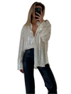 Isabella – Oversized Glitter Damesblouse