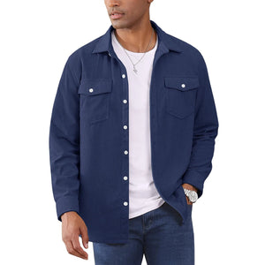 Leonardo – Heren Corduroy Overshirt met Lange Mouwen