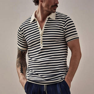 PietroOnde Gestreepte Poloshirt Voor Mannen