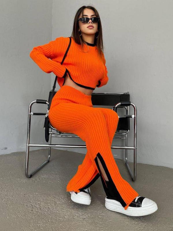 Sartoria™️ Randversierde jas & Casual broek Tweedelige sets