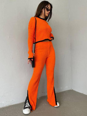 Sartoria™️ Randversierde jas & Casual broek Tweedelige sets