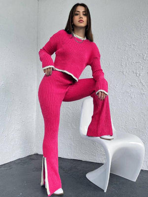 Sartoria™️ Randversierde jas & Casual broek Tweedelige sets