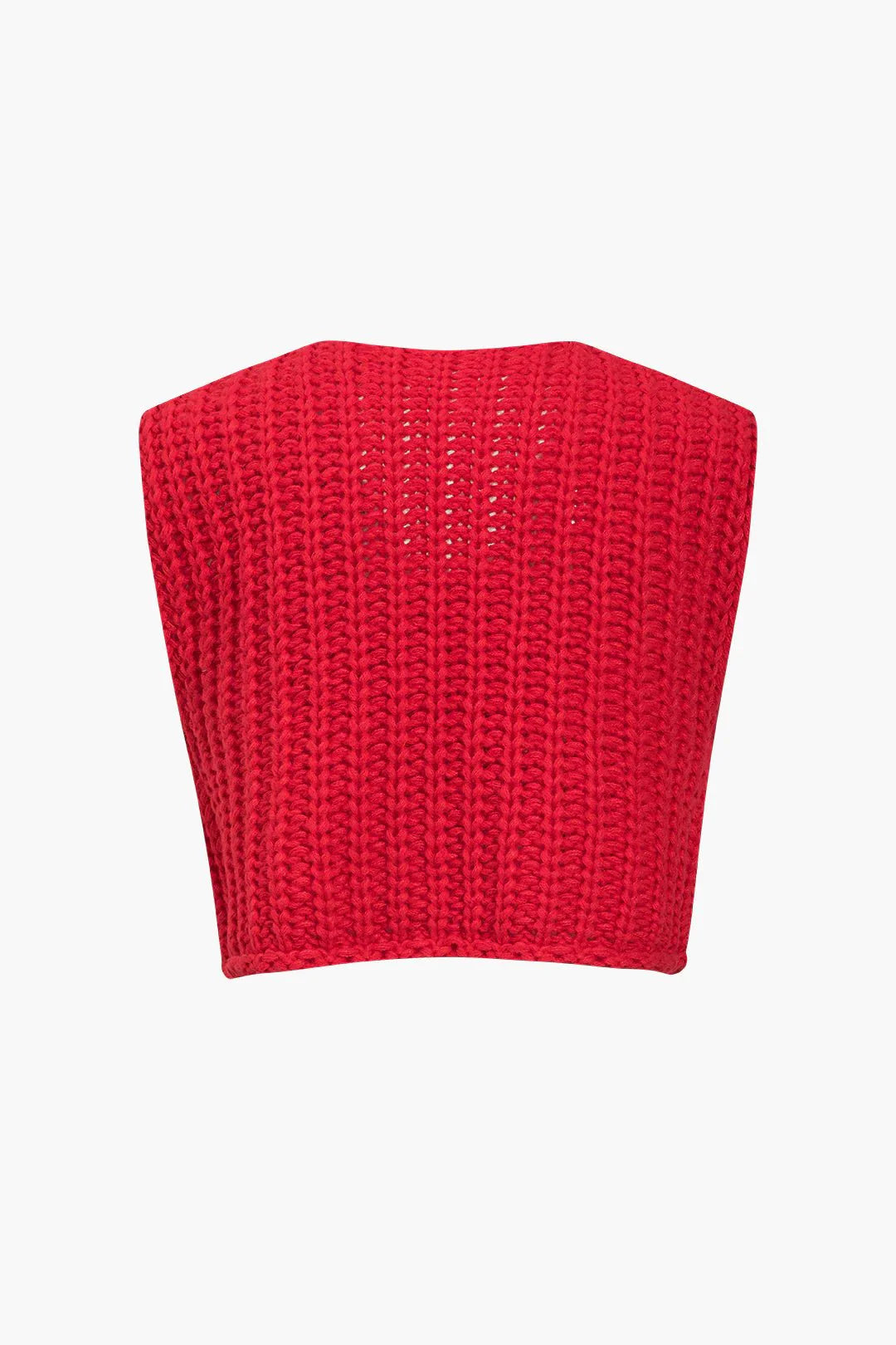 EnzoArcuri Rood Gebreid Vest Voor Vrouwen
