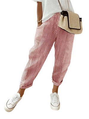 Isabella – Relaxed-Fit Gestreepte Damesbroek