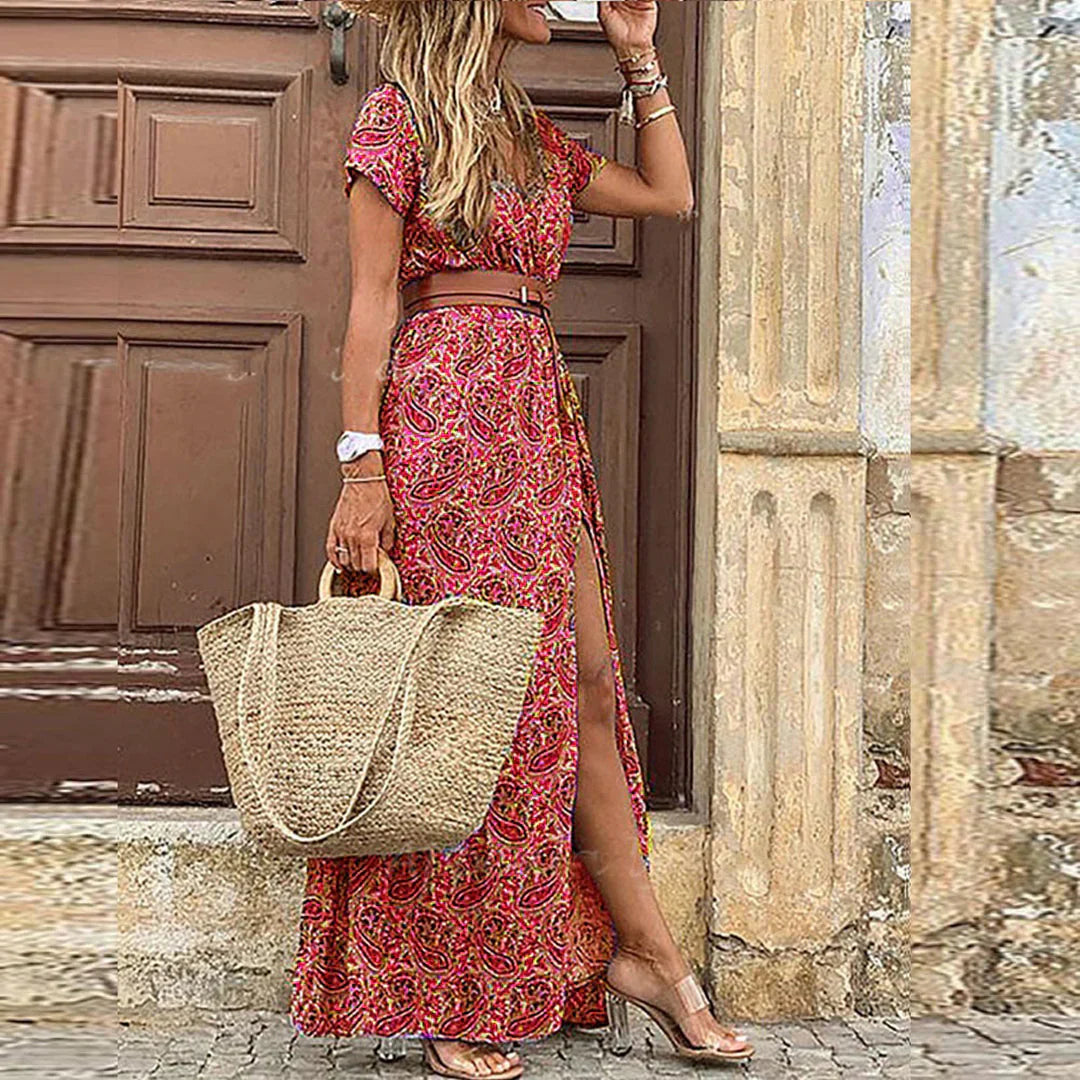 Sofia – Handgemaakt Bohemian Maxi Jurk voor Dames