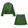 Isabella – Elegante Gebreide Dames Sweater & Rok Set