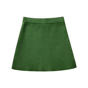 Isabella – Elegante Gebreide Dames Sweater & Rok Set