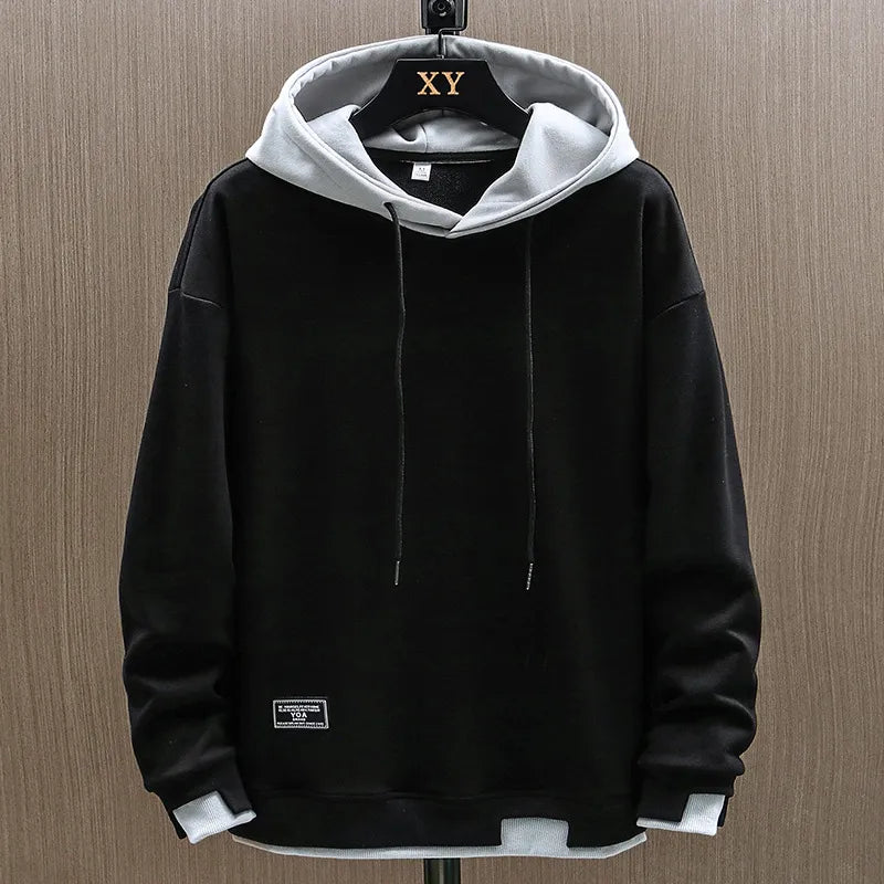 Lorenzo – Tweekleurige Heren Hoodie van Katoen