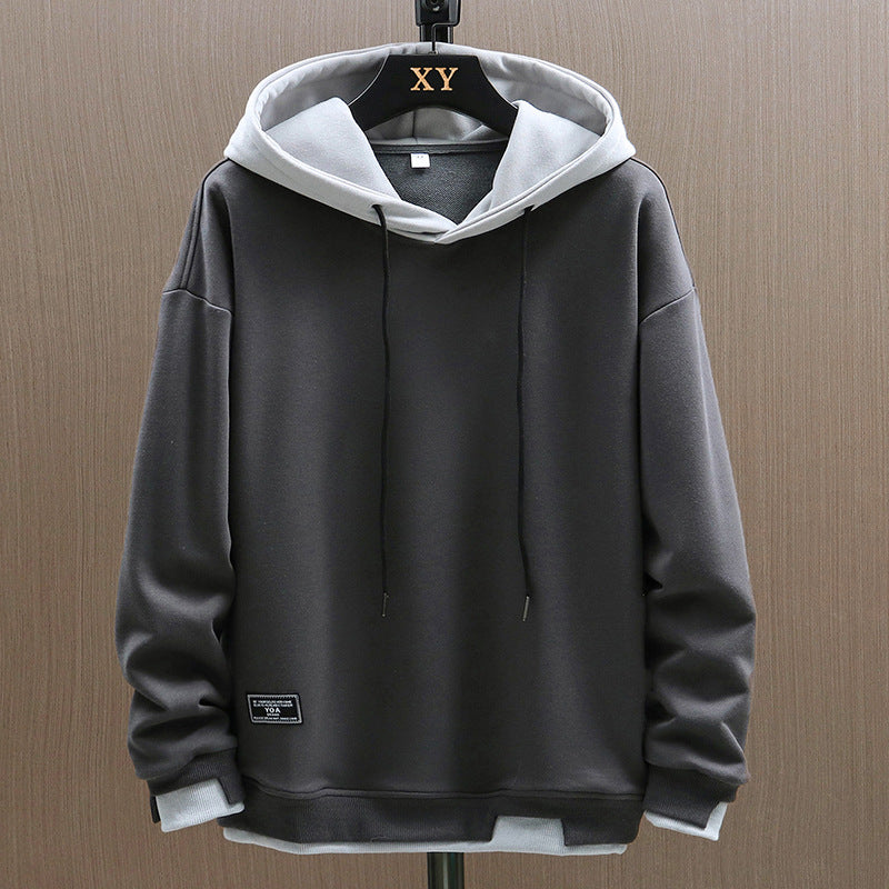 Lorenzo – Tweekleurige Heren Hoodie van Katoen