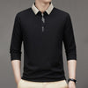 Alessia™ Casual effen longsleeve heren polo