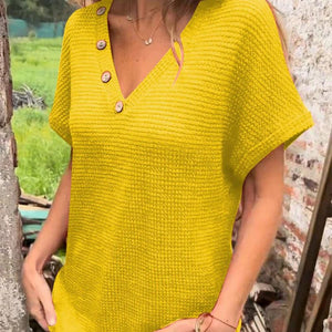CozyChic™ Top met korte mouwen