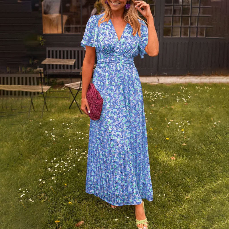 Chiara – V-hals Zomerjurk voor Dames met Luchtige Pasvorm