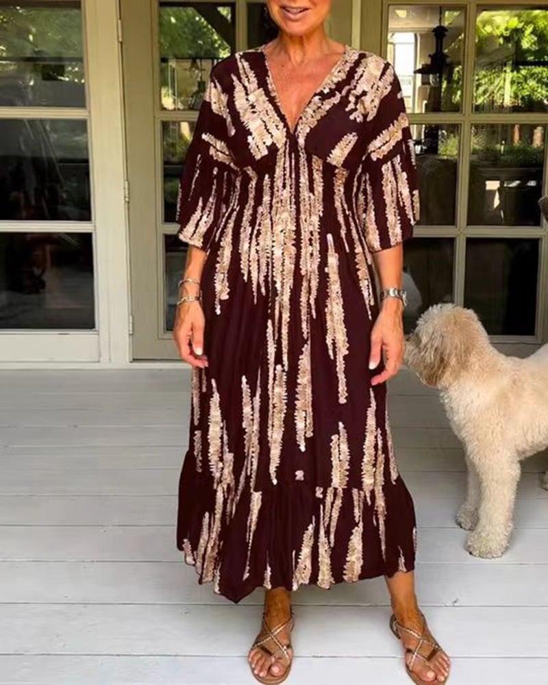 LorenzoFabri Taille Wikkel Lange Jurk