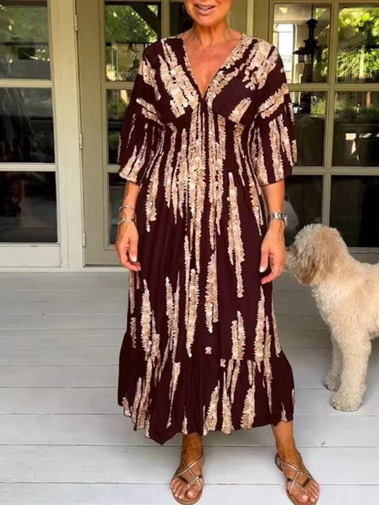 LorenzoFabri Taille Wikkel Lange Jurk