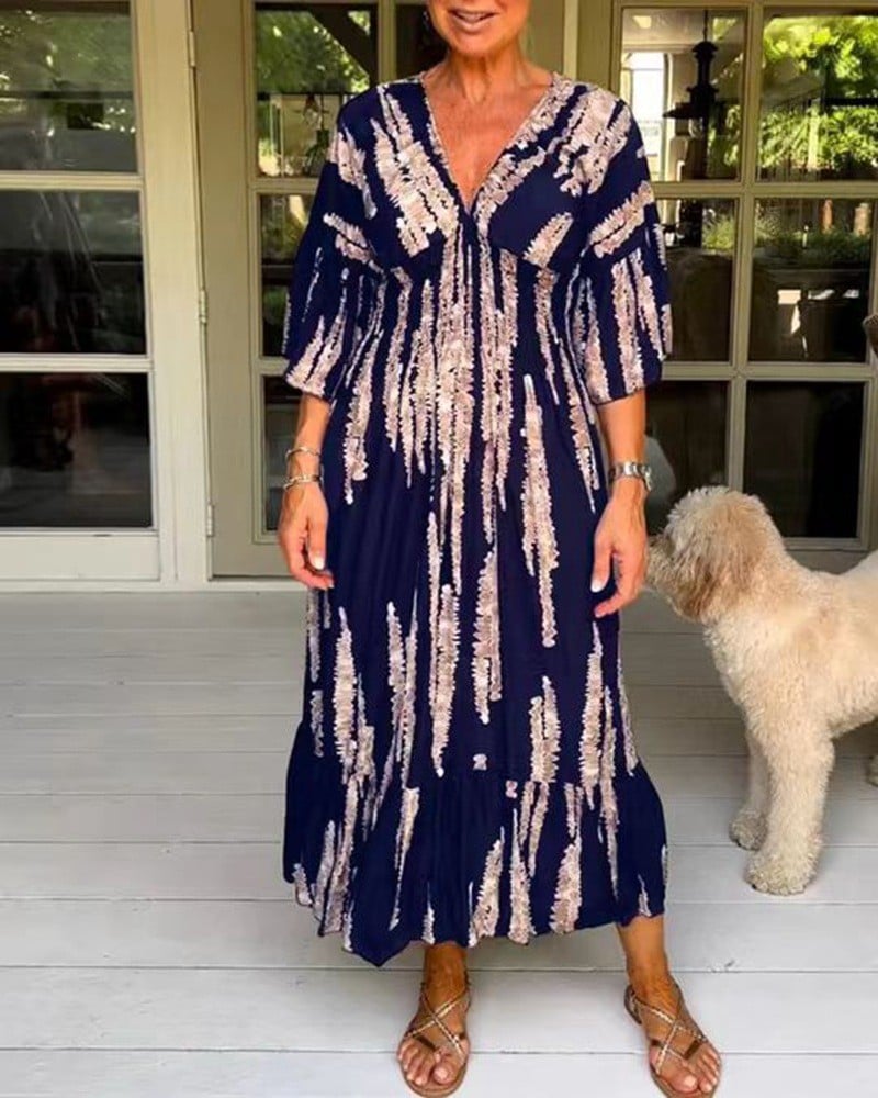 LorenzoFabri Taille Wikkel Lange Jurk
