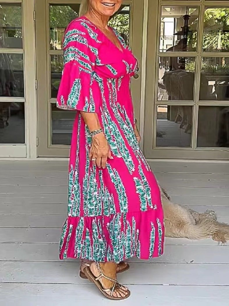 LorenzoFabri Taille Wikkel Lange Jurk