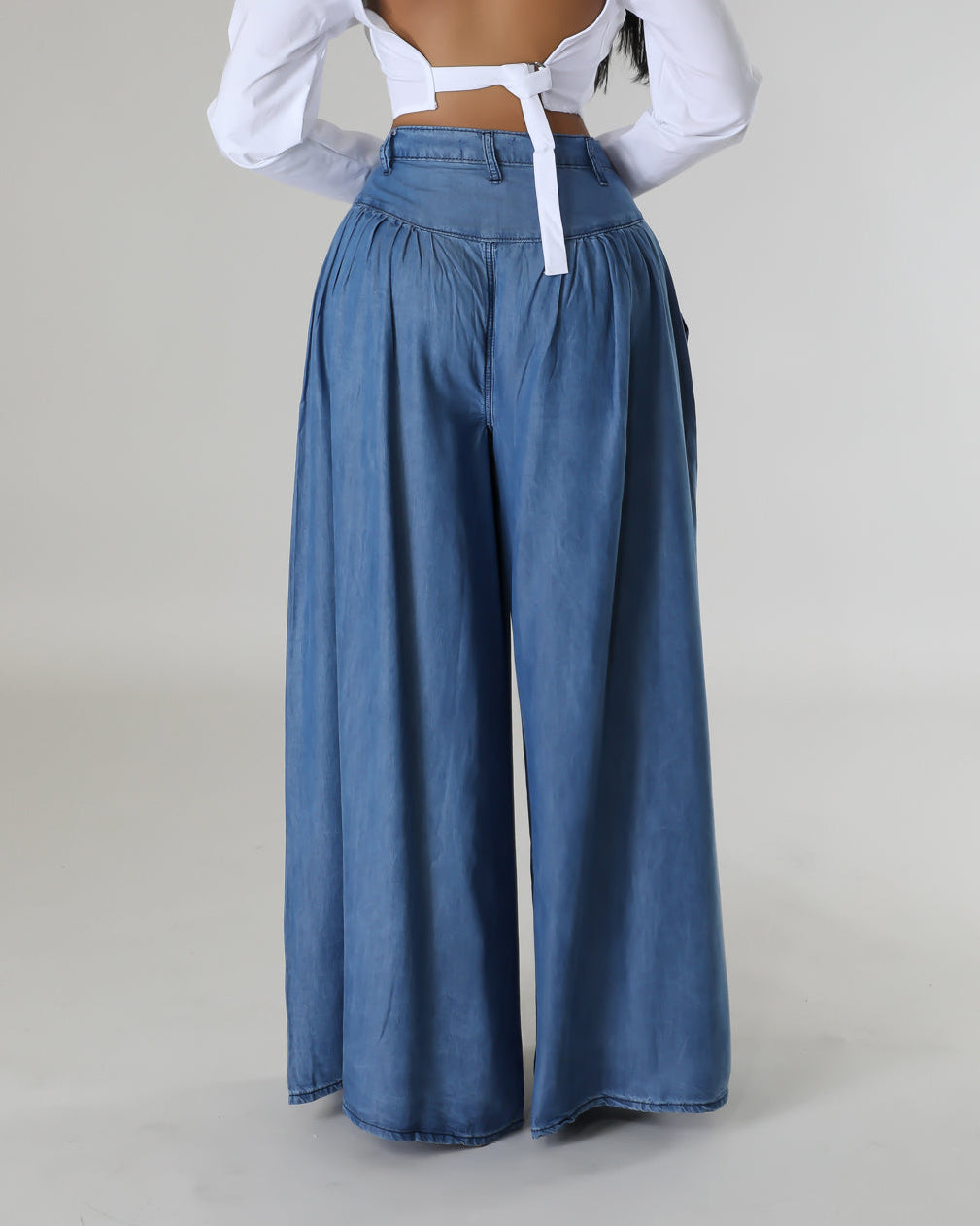 ValerioVenti Wijde Denim Damesbroek