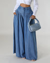 ValerioVenti Wijde Denim Damesbroek