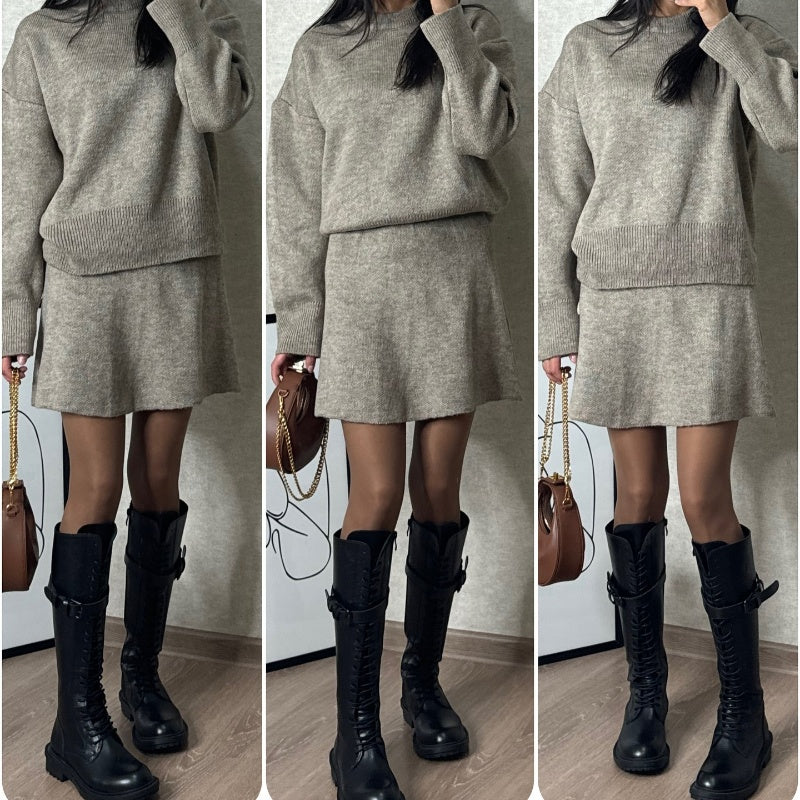 Sofia – Comfortabele Dames Sweater en Rok Set