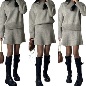 Sofia – Comfortabele Dames Sweater en Rok Set