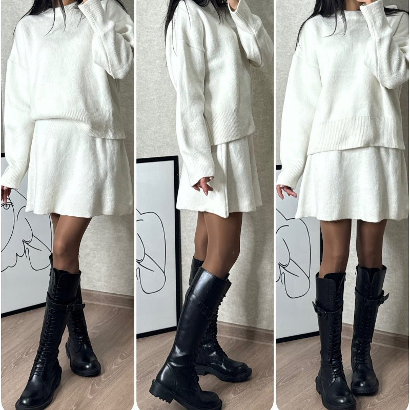 Sofia – Comfortabele Dames Sweater en Rok Set