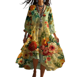 Eliza – Dames Boho Jurk met Vloeiende Pasvorm