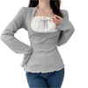 Elena – Slim Fit Dames Top met Kantaccent