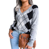Sofia – Preppy Dames Argyle Gebreide Trui