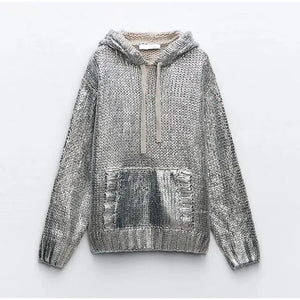 GinaAlloy™ Metallic Vrouwen Trui