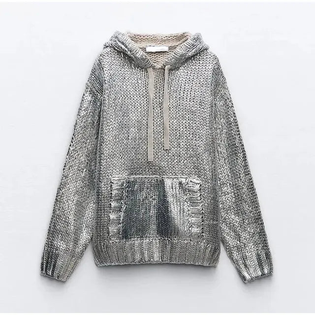 GinaAlloy™ Metallic Vrouwen Trui