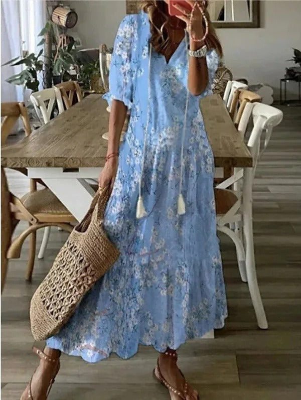 Elvira – Luchtige Boho Damesjurk