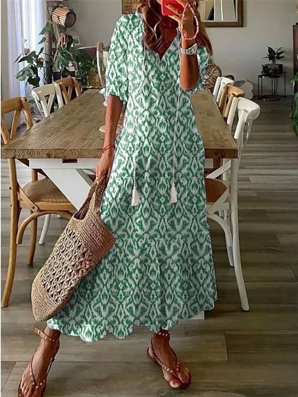 Elvira – Luchtige Boho Damesjurk