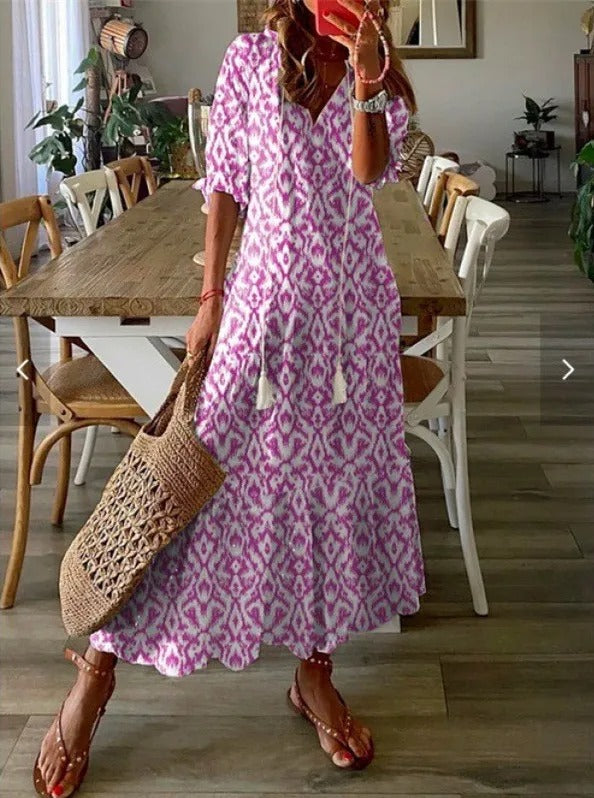 Elvira – Luchtige Boho Damesjurk