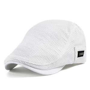 Lorenzo – Ademend Mesh Flat Cap voor Mannen